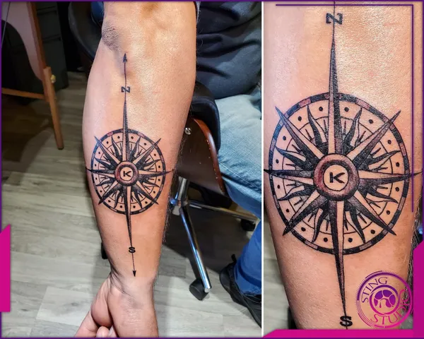 Linework tattoo by Derrick at Sting Studio Ottawa