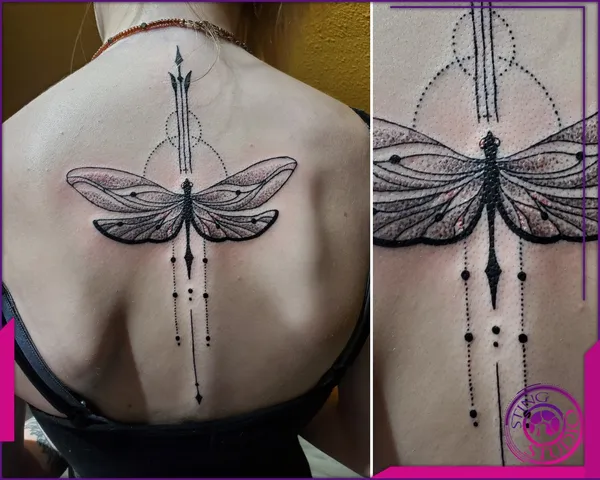 Linework tattoo by Derrick at Sting Studio Ottawa