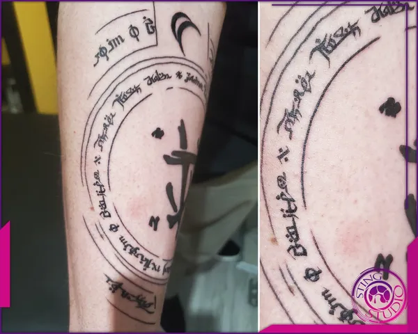 Linework tattoo by Derrick at Sting Studio Ottawa