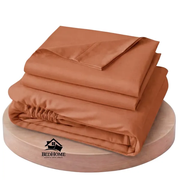 Sabanas Premium TERRACOTA – 1 1/2 Plz