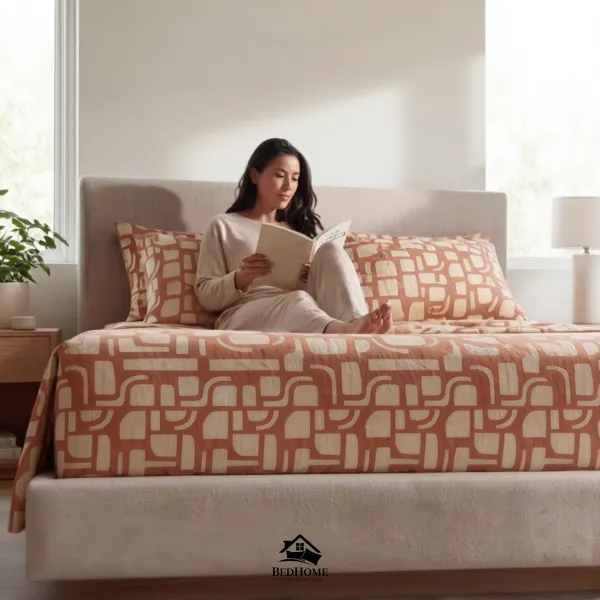 Sabanas Premium estampada GEO TERRA – 2 1/2 Plazas Queen