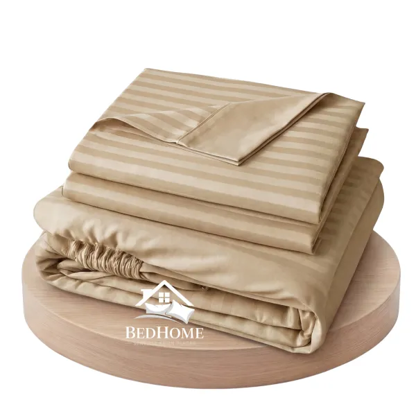 Sabanas Premium rayas HABANO PEBBLE – 1 1/2 Plazas  Twin