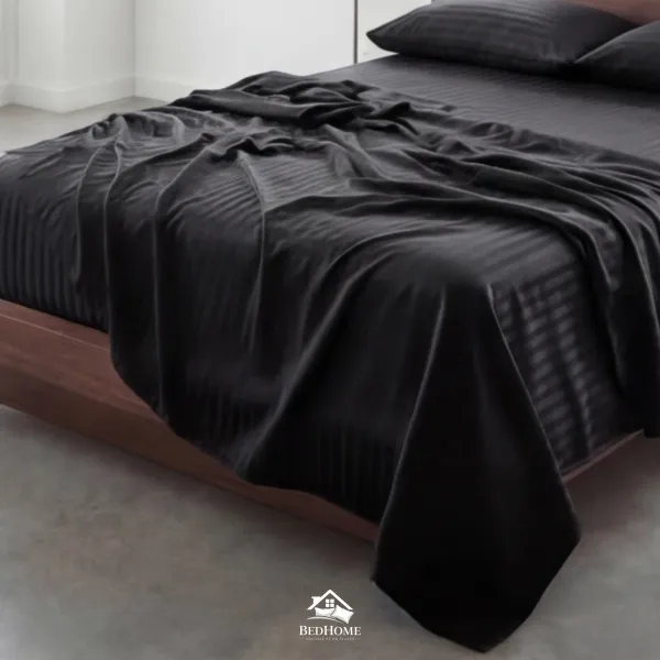 Sabanas Premium rayas NEGRO – 3 Plazas  King