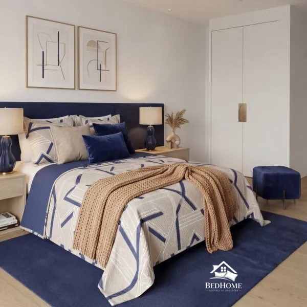 Cobertor Español Matrix Blue  – 3 Plazas