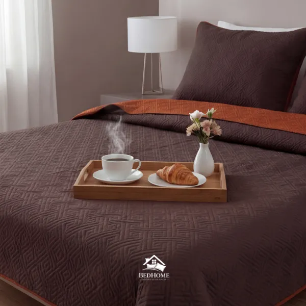 Cobertor Español Café / Terracota – Imagen 1