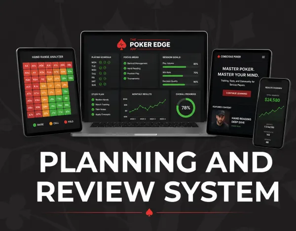 Planning and Review System inside The Poker Edge app
