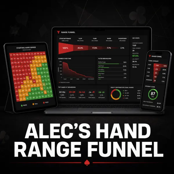 Alec's Hand Range Funnel — narrowing an opponent's hand range street by street