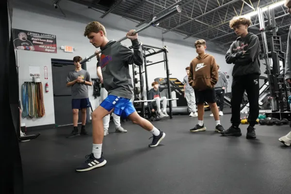 Youth athlete training session