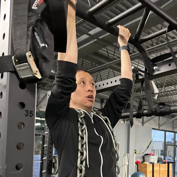 Pull-ups at the rack