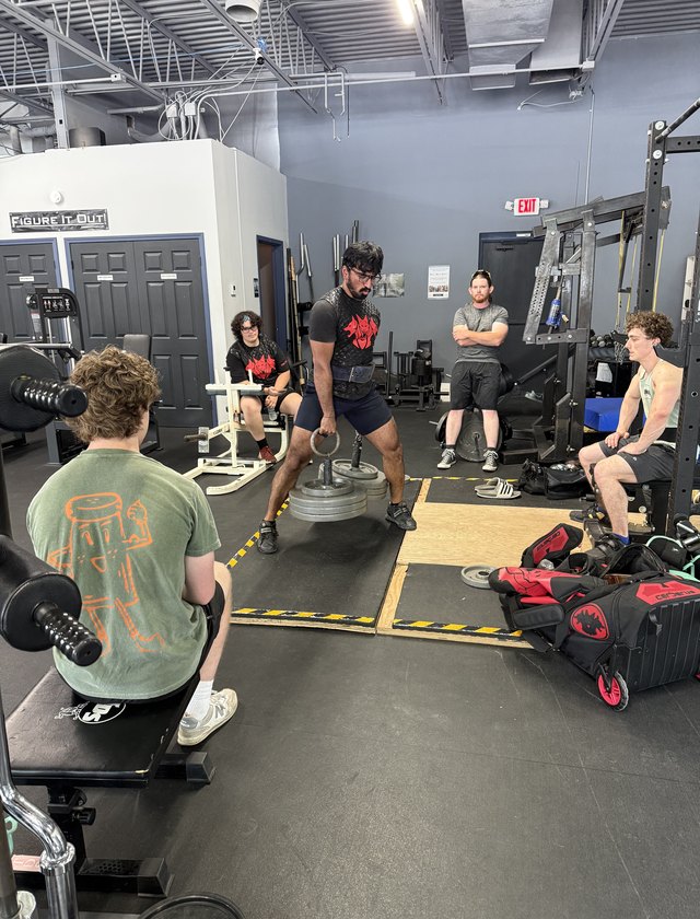 The rack floor during a group session