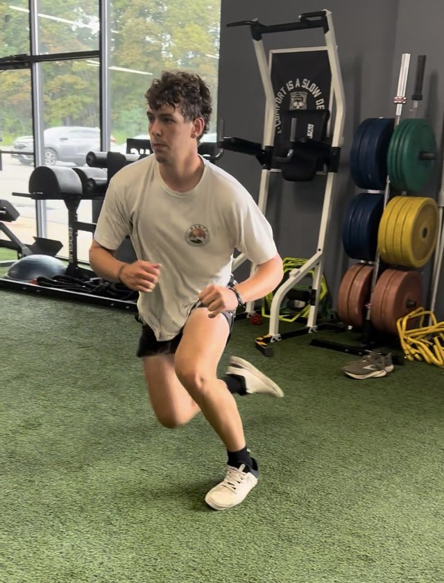 Sprint work on the turf