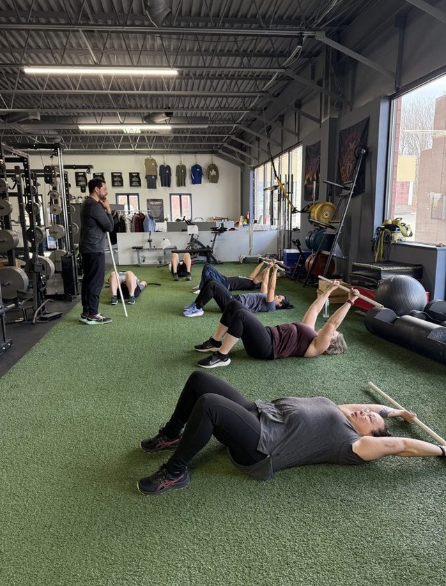 Warm-up drills before a group session