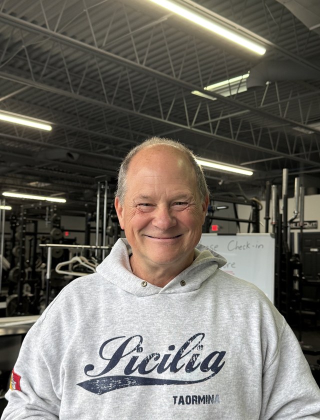 A young member at the gym