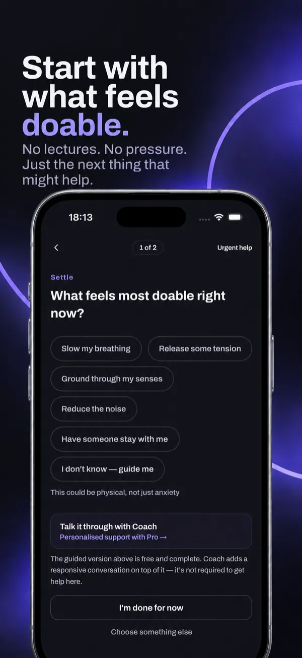 Settle — start with what feels doable right now