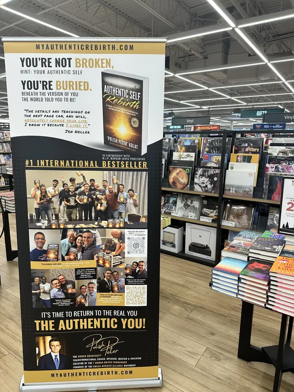 Peter at the Barnes & Noble display