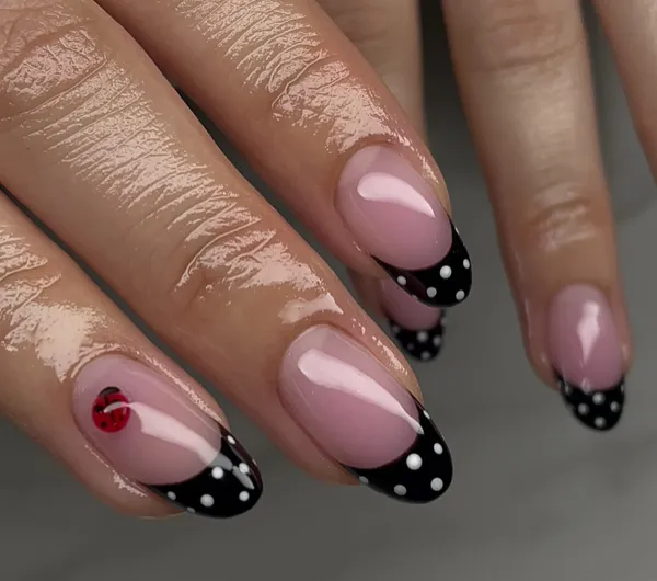 Frosted Glam nails