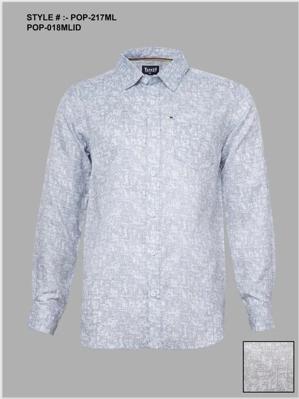 Silver Board Camisa de Hombre Celeste Abstracta POP-217ML