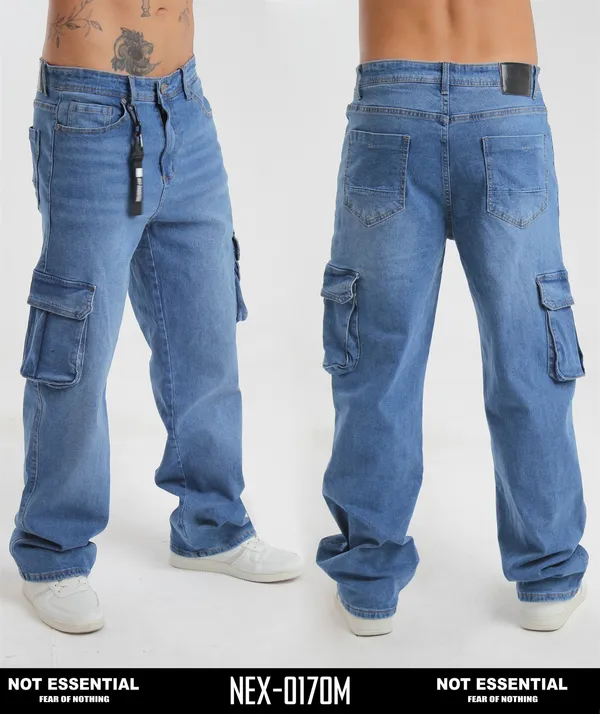 Not Essential Jean de Hombre Cargo Celeste NEX-0170M