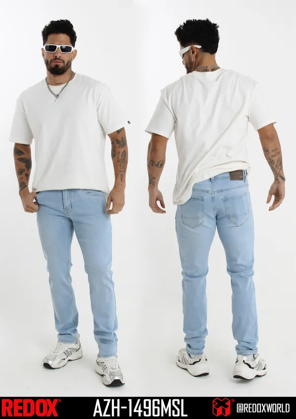 Redox Jean de Hombre Celeste Hielo AZH-1496MSL