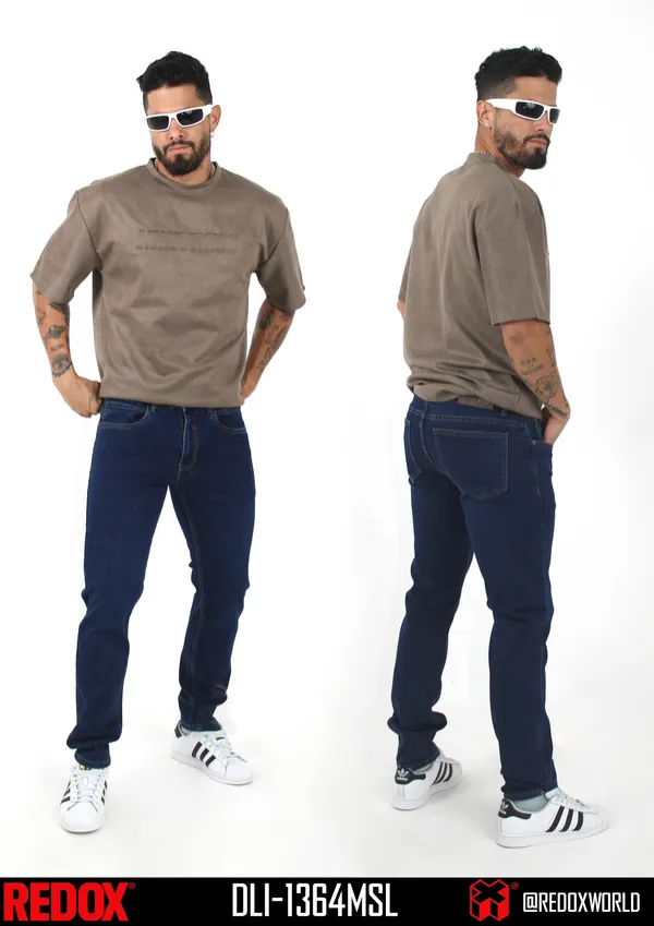 Redox Jean de Hombre Azul Marino Slim DLI-1364MSL