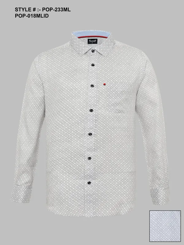 Silver Board Camisa de Hombre Gris Verdoso POP-233ML