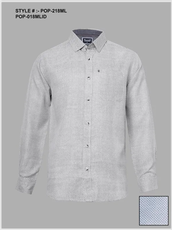 Silver Board Camisa de Hombre Gris Jaspeada POP-218ML