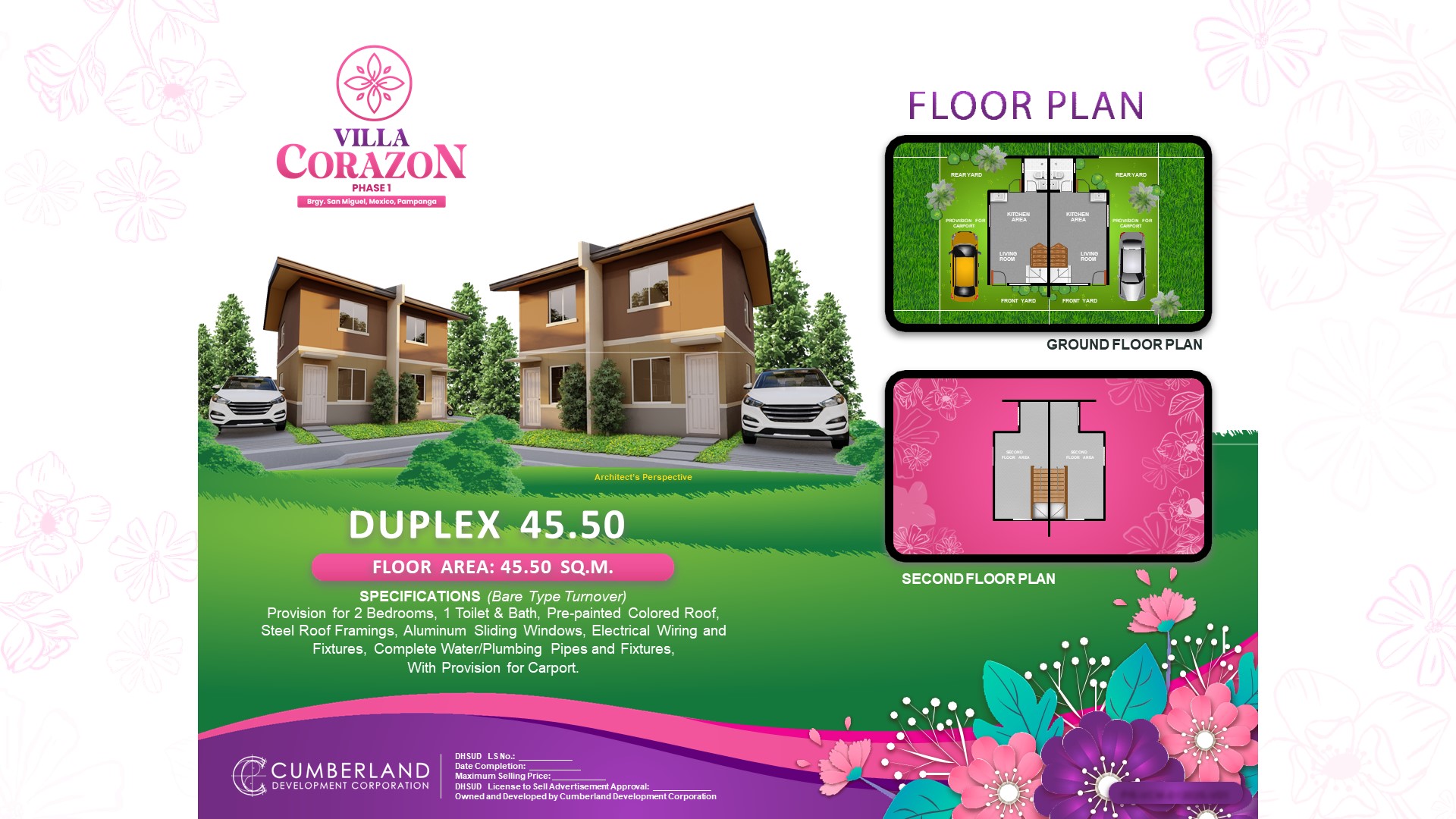 VILLA CORAZON DUPLEX 45.50 SQ.M IN MEXICO PAMPANGA – Image 1