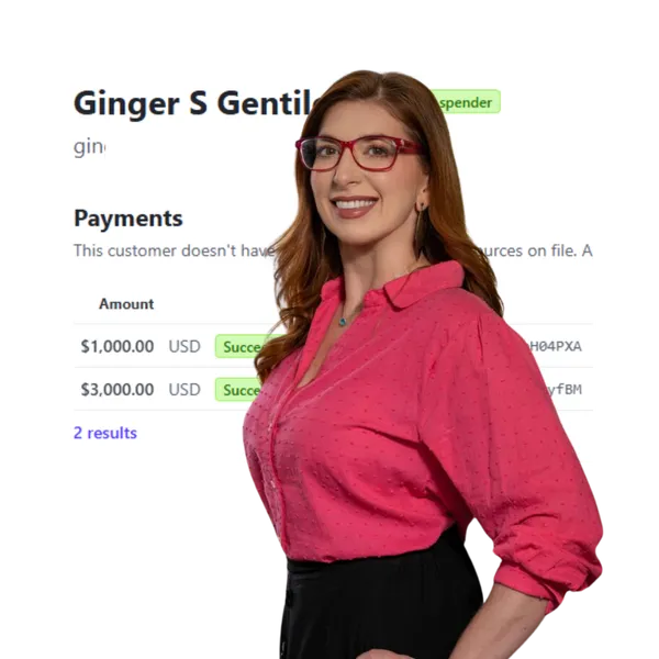 Ginger Gentile payment records
