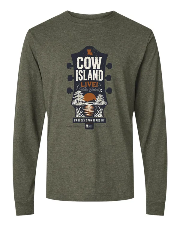 Cow Island LIVE! long sleeve in olive