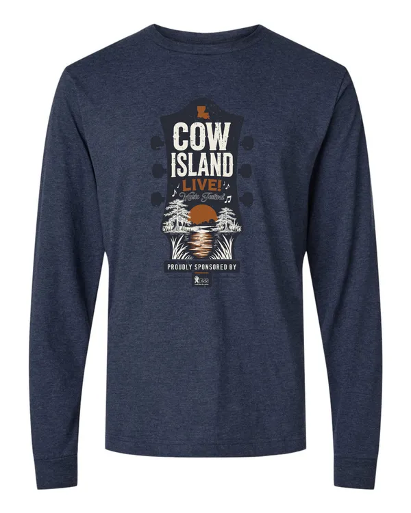 Cow Island LIVE! long sleeve in navy heather