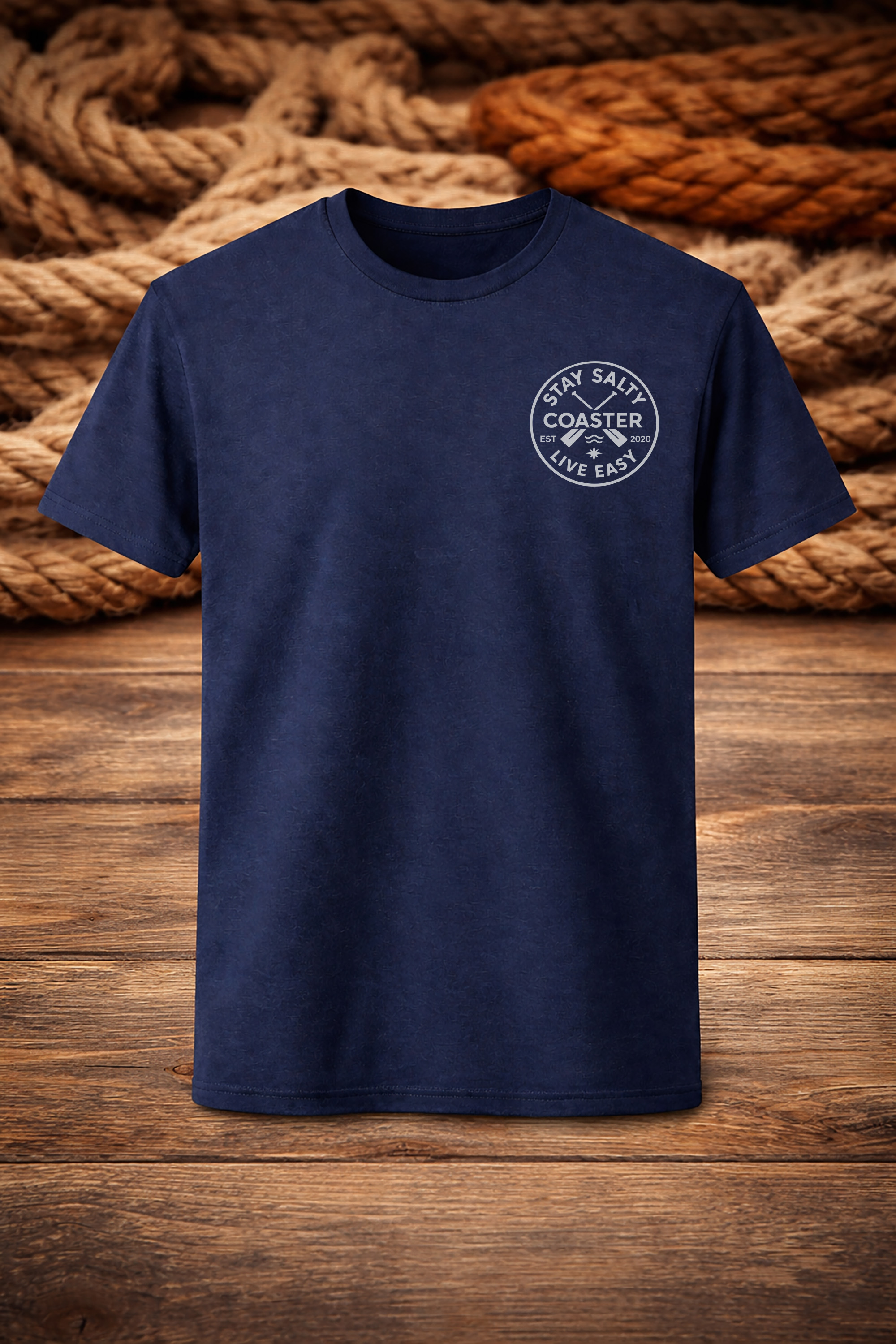 Coaster Stay Salty Tee – S, Navy Blue