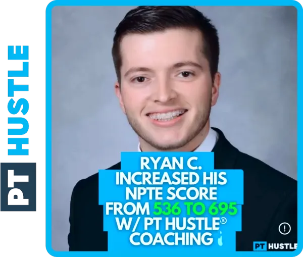 A PT Hustle Coaching student and their NPTE score improvement