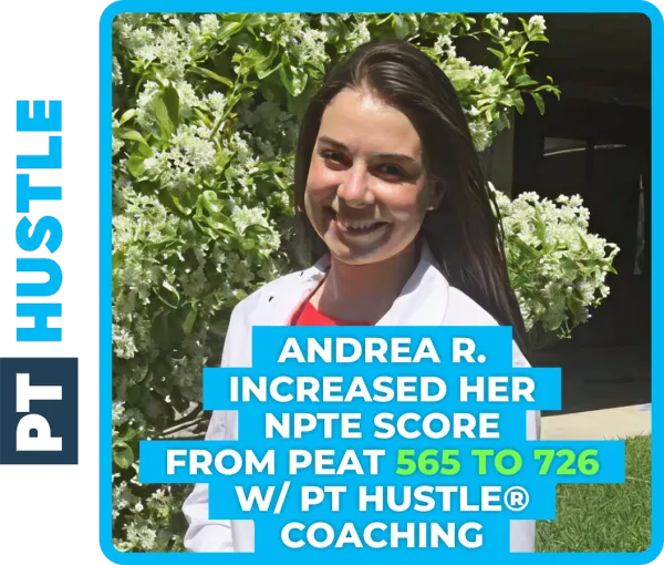 A PT Hustle Coaching student and their NPTE score improvement