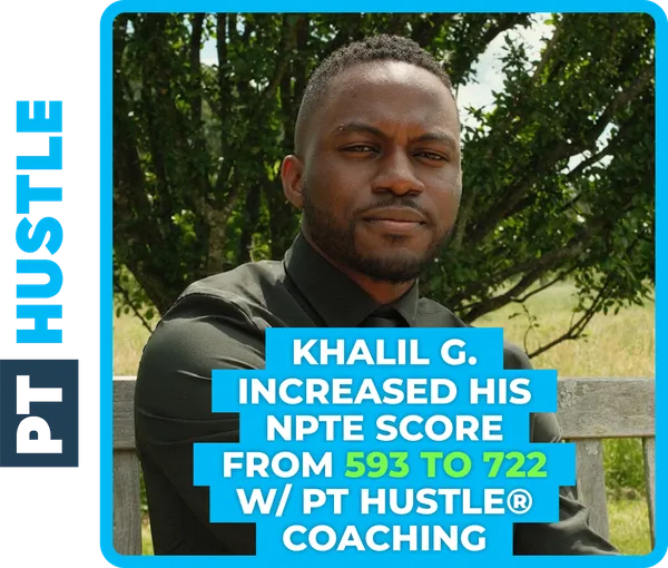 A PT Hustle Coaching student and their NPTE score improvement