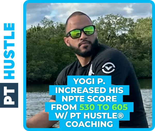 A PT Hustle Coaching student and their NPTE score improvement