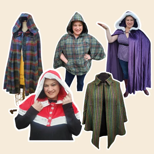 Holiday capes and wraps sewing patterns