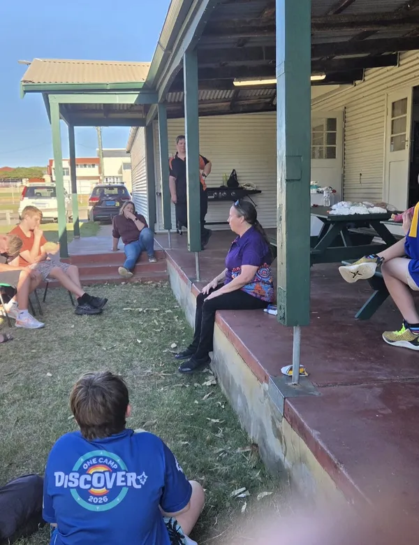 Quiet moment after giving first aid