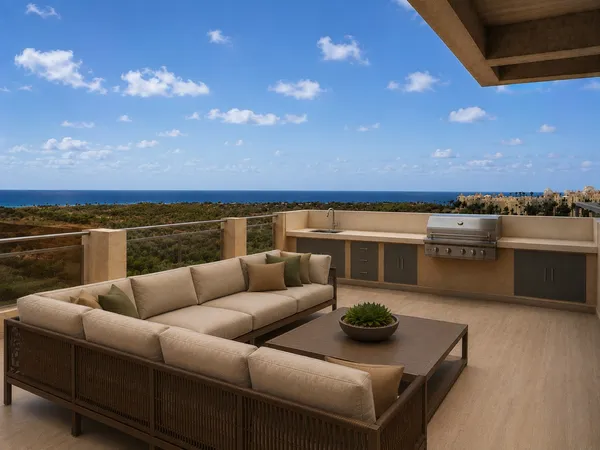 Terraza techada del penthouse