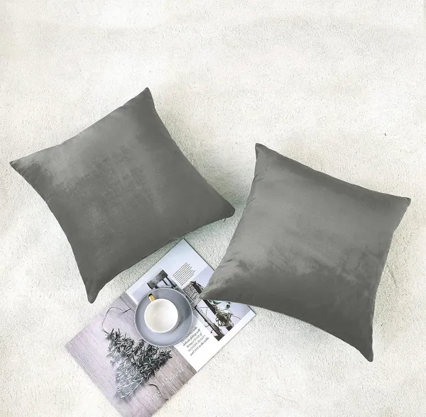 Funda de Cojin  Velvet "Gris" – Image 1