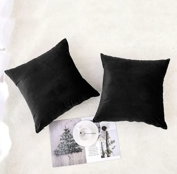 Funda de Cojin  Velvet "Negro" – Image 2