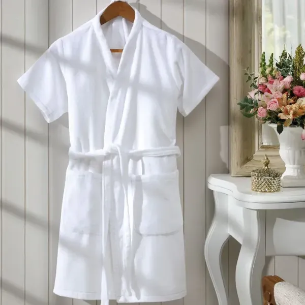 Bata de Baño Fiore Blanco – Image 1