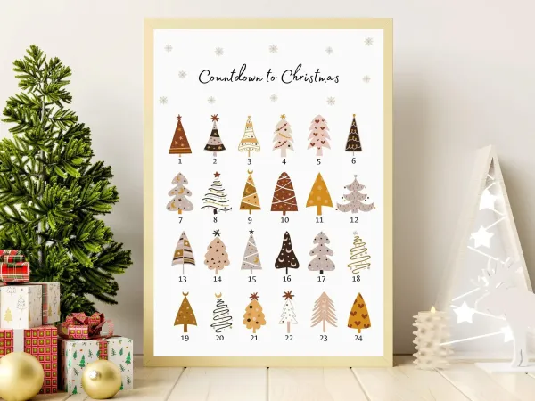 Countdown Weihnachtsposter, Digital Download – Bild 2