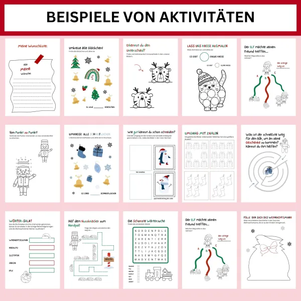 Weihnachtsbrief an den Weihnachtsmann, personalisierte Vorlage, Santa Brief zum Ausdrucken, DIY Weihnachtsbrief, Geschenkidee f – Bild 3