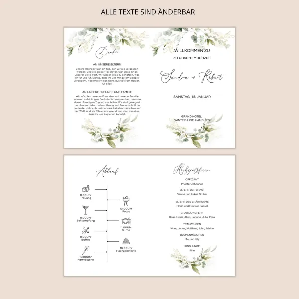 Hochzeit Ablaufplan Vorlage – Bild 4
