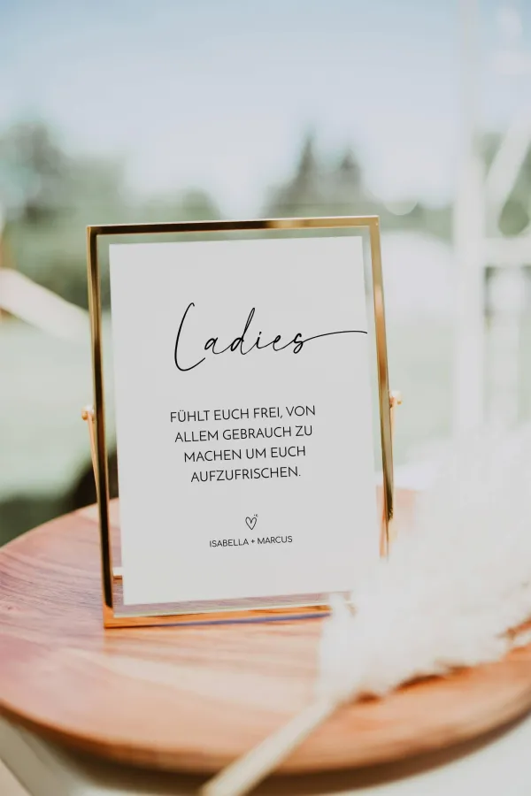 Personalisierbare Hochzeit Schilder Set, Notfallkörbchen, Gästebuch, Geschenke und Karten, Hochzeitstorte HZ02 – Bild 6