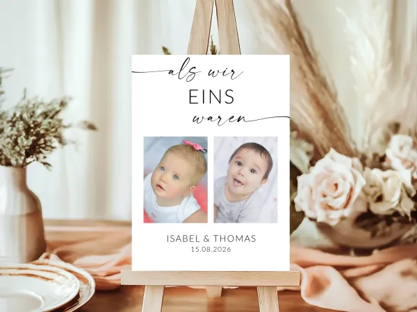 Als wir alt waren Foto Tischnummer Vorlage, druckbare minimalistische Hochzeit Tischdekoration, editierbare Kindheit Foto Zeich – Bild 3