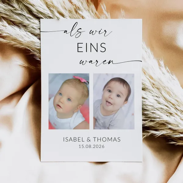 Als wir alt waren Foto Tischnummer Vorlage, druckbare minimalistische Hochzeit Tischdekoration, editierbare Kindheit Foto Zeich – Bild 4