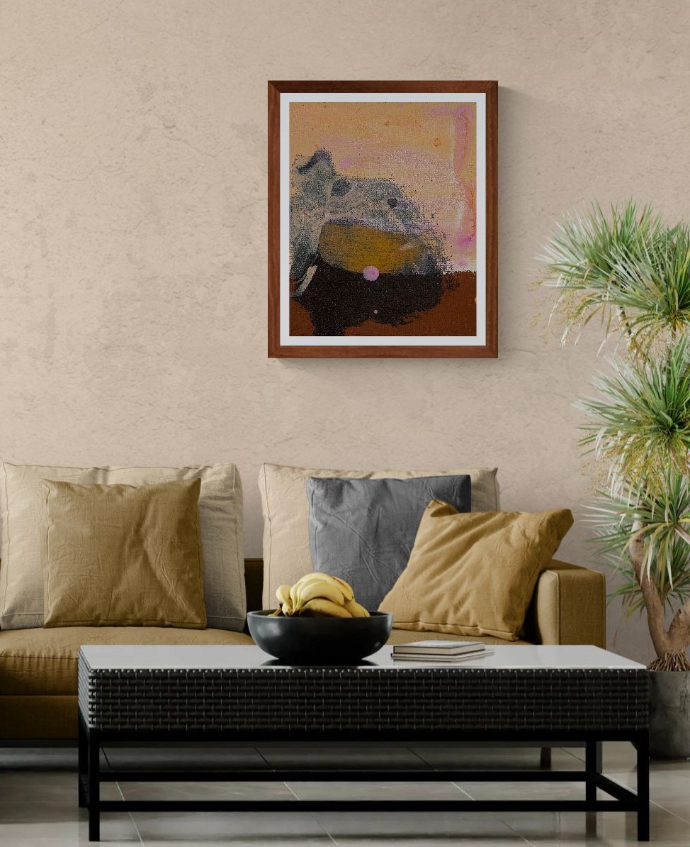 Large Man With Pink Moon – Image 1