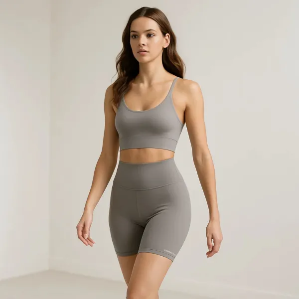 The Essential Biker Shorts - stone – Image 1