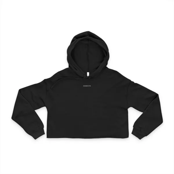 The Lounge Crop Hoodie - black – Image 2